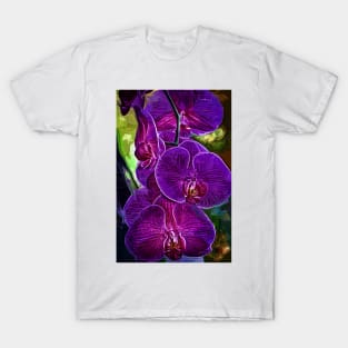 Purple Impasto Orchids T-Shirt